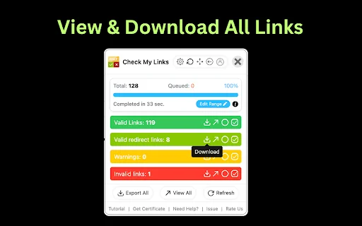 Check My Links: Mabilis na Link Checker para sa SEO at Web - Screenshot 2