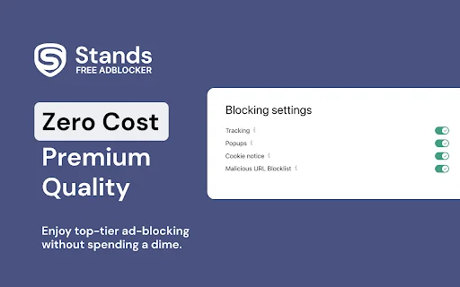 Stands AdBlocker: Pinakamahusay na Ad Blocker para sa Chrome – Libre - Screenshot 2