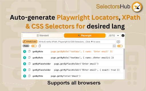Download SelectorsHub: Auto-generate Playwright Locators Free - Screenshot 1
