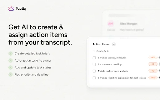 Tactiq: AI Meeting Note Taker para sa Google Meet, Zoom, MS Teams - Screenshot 4
