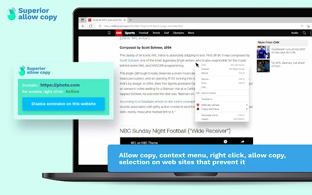 I-download ang Superior Allow Copy – Paganahin ang Right Click at Copy - Screenshot 1