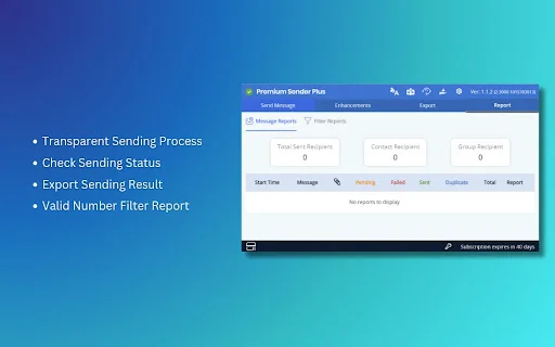 Premium Sender Plus: Pinakamahusay na Extension para sa Mensahe - Screenshot 5