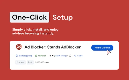 Stands AdBlocker: Pinakamahusay na Ad Blocker para sa Chrome – Libre - Screenshot 5