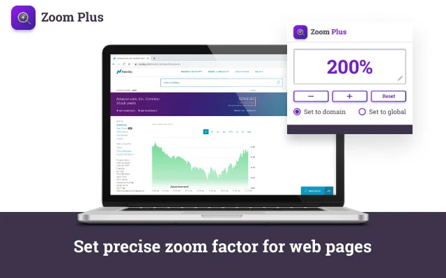I-download ang Zoom Plus: Precise Web Page Zoom para sa Chrome - Screenshot 1
