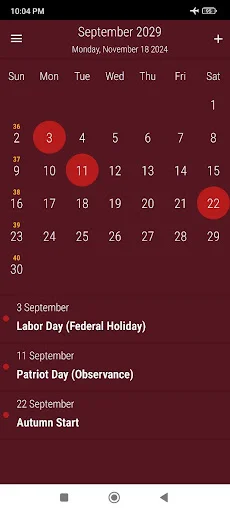 Download US Calendar 2026 – Libreng Holiday Planner at Reminder - Screenshot 7