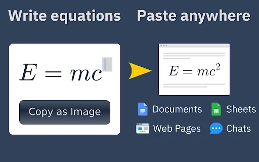 Equation Editor: Pinakamahusay na LaTeX Math Editor para sa Chrome - Screenshot 1