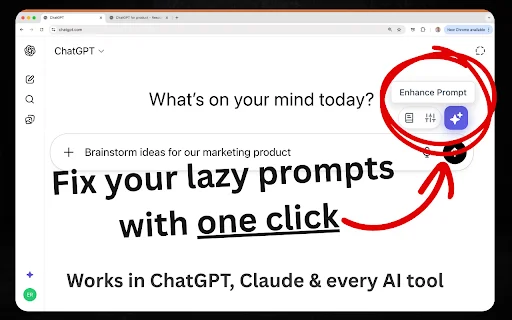 PromptSloth: Pagbutihin ang AI Prompts sa Isang Click Lang - Screenshot 1