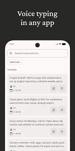 I-download ang Whisperian: AI Voice to Text – Mabilis na Dictation - Screenshot 1