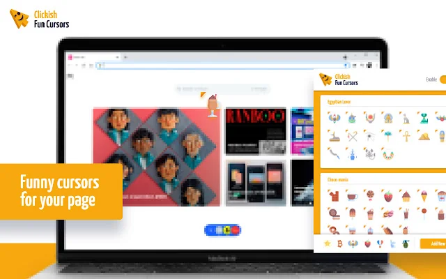 Download Clickish Fun Cursors – Mga Custom Cursor Para sa Chrome - Screenshot 1