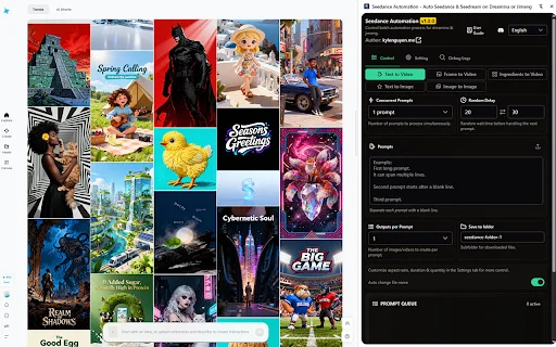 Seedance Automation: I-automate ang Dreamina at Jimeng AI - Screenshot 1
