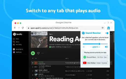 Sound Booster Chrome: Palakasin ang Volume ng Browser (600%) - Screenshot 4