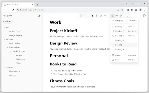 New Tab Notes: Mabilis at Simpleng Notepad sa Chrome Browser - Screenshot 2