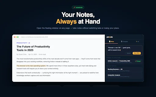 Pronoto: AI Note Taker at Teleprompter – I-download sa Chrome - Screenshot 5