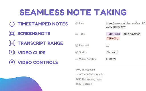 Snipo: I-sync ang YouTube Notes sa Notion – I-download Ngayon - Screenshot 1