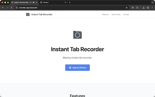 Instant Tab Recorder: Mabilis at Pribadong Screen Recorder - Screenshot 1