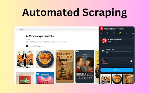 Pinterest Board Bulk Downloader: I-download ang Pins at Videos - Screenshot 2