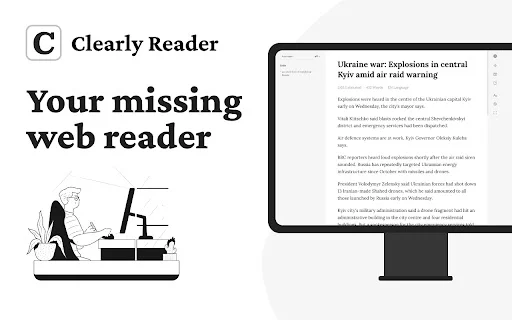 Clearly Reader: Pinakamahusay na AI Reading Assistant para sa Web - Screenshot 1