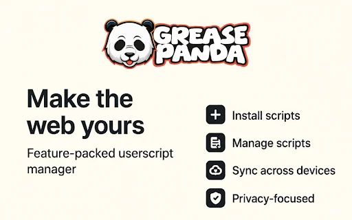 I-download ang GreasePanda: Pinakamabilis na Userscript Manager - Screenshot 3