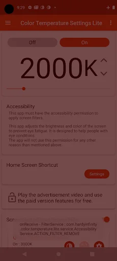 I-download ang Color Temperature setting Lite – Proteksyon sa Mata - Screenshot 3