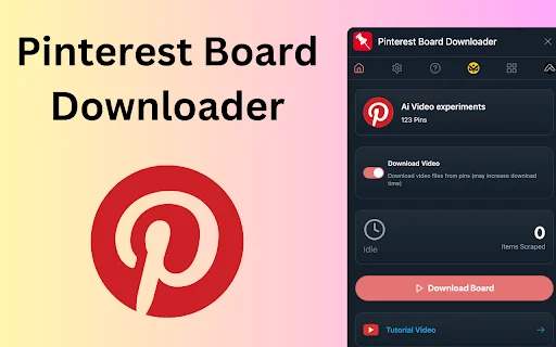 Pinterest Board Bulk Downloader: I-download ang Pins at Videos - Screenshot 1