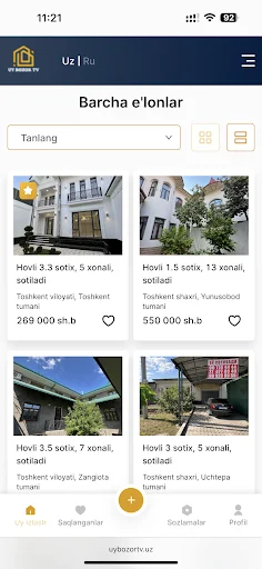 I-download ang UyBozorTV Pinakabago – Real Estate Platform Libre - Screenshot 6