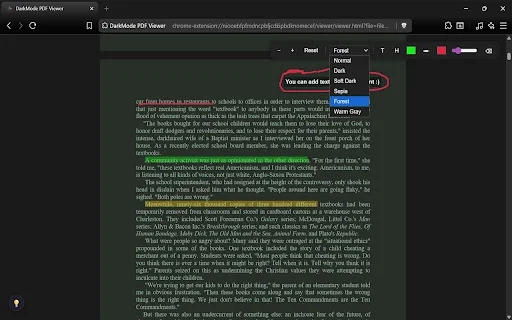Eclipse PDF: Pinakamahusay na Dark Mode Reader para sa Chrome - Screenshot 3