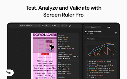 Screen Ruler – Pinakamahusay na Tool sa Pagsusuri ng Web para sa Devs - Screenshot 3