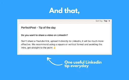 I-download ang PerfectPost: Gawing Mas Mahusay ang Iyong LinkedIn - Screenshot 3