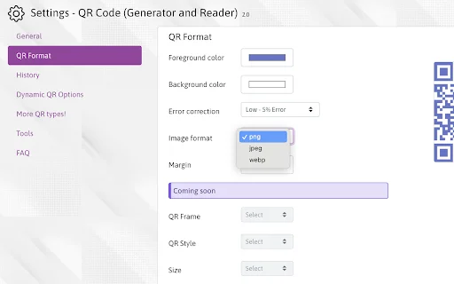 QR Code Generator at Reader – Pinakamabilis na QR Tool Para sa Chrome - Screenshot 4